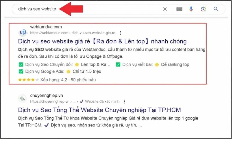 Dịch vụ SEO Web Tâm Đức