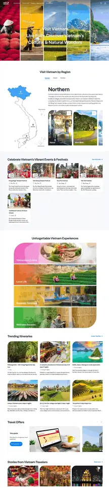 Mẫu Website Du Lịch - Đặt tour, khách sạn trực tuyến